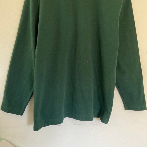 Marisa Christina Turtleneck 100% Cotton Solid Green Women’s Sweater Size XL - Picture 6 of 11
